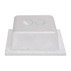 White Marble Cheese Board with Clear Lid