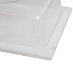 White Marble Cheese Board with Clear Lid