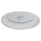 Round White Marble Lazy Susan