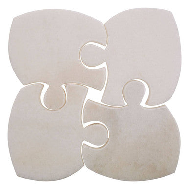 Set of 4 Marble Jigsaw Coasters