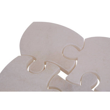 Set of 4 Marble Jigsaw Coasters