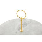 Grey Marble Cake Stand with Gold Handle