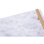 Grey Marble Serving Board with Gold Handles