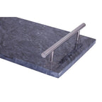 Black Marble Serving Board with Silver Handles