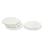 Set of 4 White Marble Round Coasters