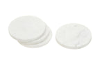 Set of 4 White Marble Round Coasters