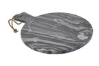 Grey Marble Round Paddle Serving Board