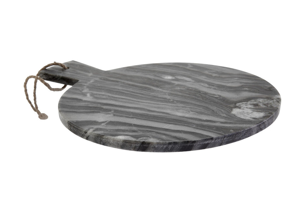 Grey Marble Round Paddle Serving Board