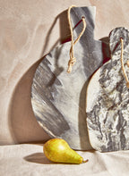 Grey Marble Round Paddle Serving Board