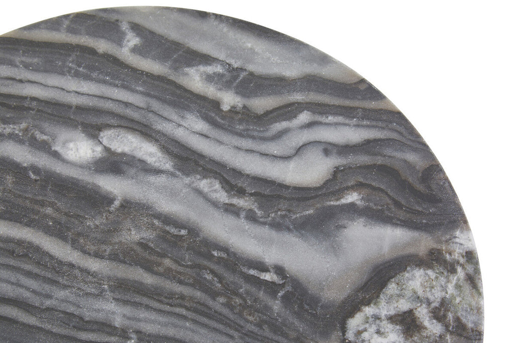 Grey Marble Round Paddle Serving Board