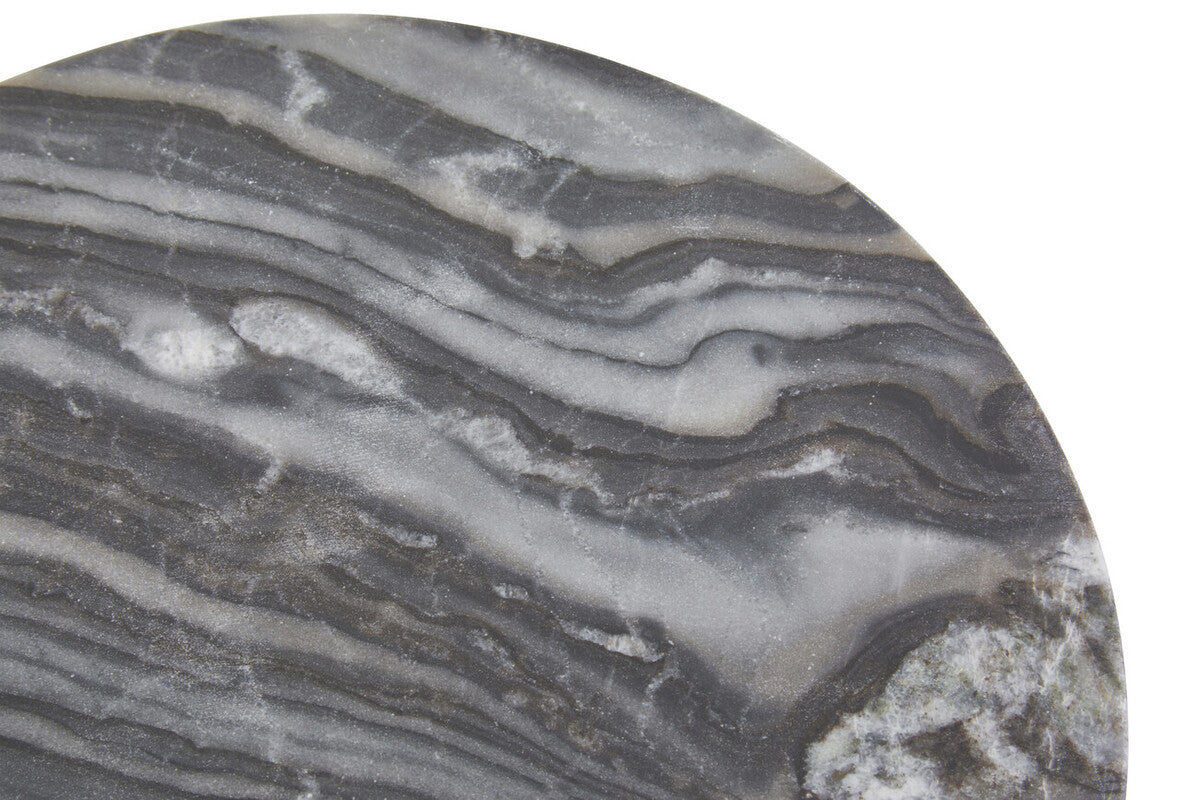 Grey Marble Round Paddle Serving Board