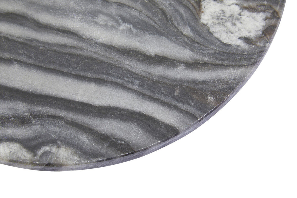 Grey Marble Round Paddle Serving Board