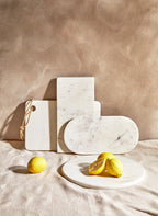 White Marble Rectangular Chopping or Serving Board