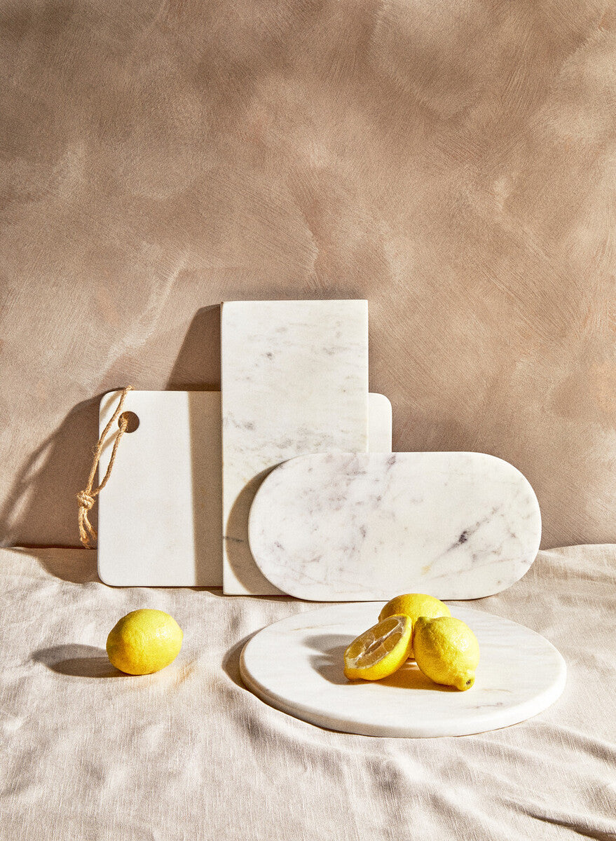 White Marble Rectangular Chopping or Serving Board