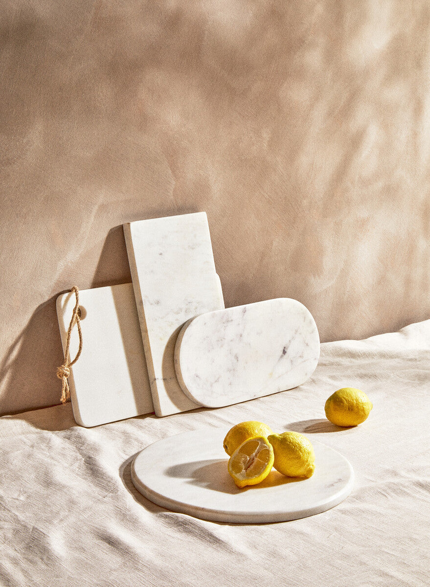 White Marble Rectangular Chopping or Serving Board
