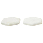 Set of 4 White Marble Hexagonal Coasters