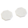 Set of 4 White Marble Octagonal Coasters