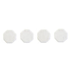 Set of 4 White Marble Octagonal Coasters
