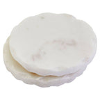 Set of Four White Marble Rustic Edge Coasters