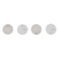 Set of Four White Marble Rustic Edge Coasters