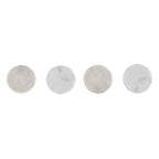 Set of Four White Marble Rustic Edge Coasters