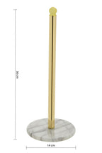 Gold Kitchen Roll Holder with Marble Base