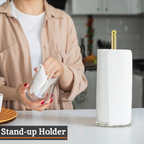 Gold Kitchen Roll Holder with Marble Base