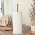 Gold Kitchen Roll Holder with Marble Base