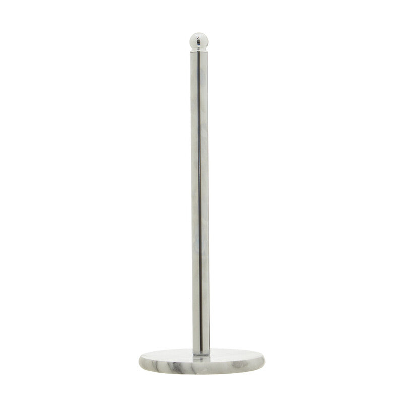 Chrome Kitchen Roll Holder with Marble Base