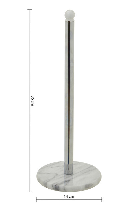Chrome Kitchen Roll Holder with Marble Base