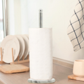 Chrome Kitchen Roll Holder with Marble Base