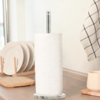 Chrome Kitchen Roll Holder with Marble Base