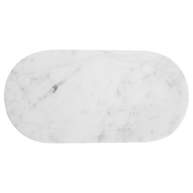 Oblong White Marble Serving Board