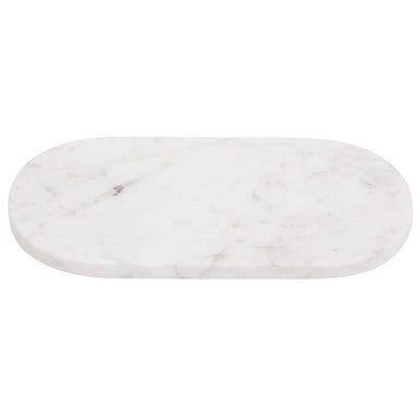 Oblong White Marble Serving Board