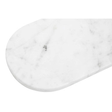 Oblong White Marble Serving Board