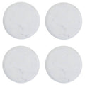 Set of 4 Round White Marble Coasters