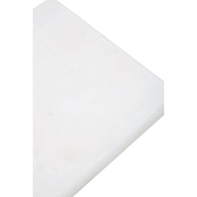 White Marble and Acacia Wood Cake Stand