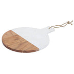 Large Marble and Acacia Wood Paddle Board