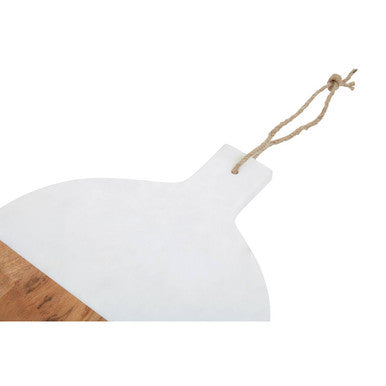 Large Marble and Acacia Wood Paddle Board