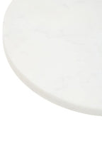 Round White Marble and Acacia Wood Cake Stand