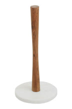 Acacia Wood and Marble Kitchen Roll Holder