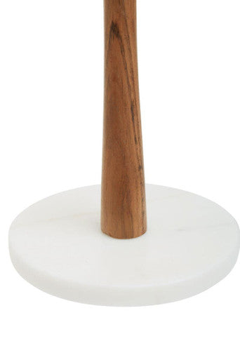 Acacia Wood and Marble Kitchen Roll Holder