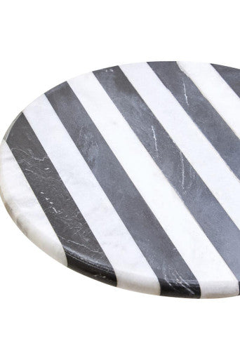 Large Black and White Marble Cake Stand