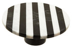 Small Black and White Marble Round Cake Stand