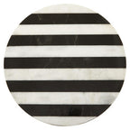 Small Black and White Marble Round Cake Stand