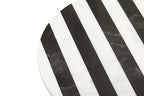 Small Black and White Marble Round Cake Stand
