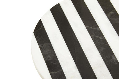 Small Black and White Marble Round Cake Stand