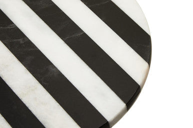 Small Black and White Marble Round Cake Stand