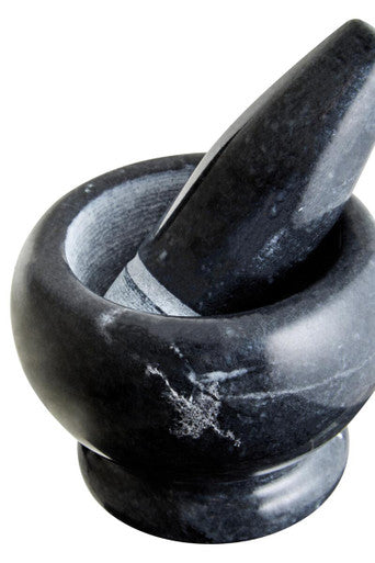 Black Marble Mortar and Pestle Set