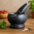 Black Marble Mortar and Pestle Set